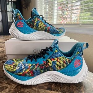 Curry (sour patch) Basketball Shoes. Men’s size 12, Women’s size 13.5.